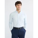 LC Waikiki Lcwaıkıkı Classic Mavi Regular Fit Armürlü Erkek Gömlek - 2XL