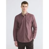 LC Waikiki Lcwaıkıkı Classic Pembe Regular Fit Keten Görünümlü Erkek Gömlek