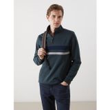 LC Waikiki LCWAIKIKI Classic Petrol Dik Yaka Uzun Kollu Çizgili Erkek Sweatshirt