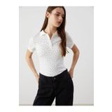 LC Waikiki LCWAIKIKI Classic Polo Yaka Desenli Kadın Tişört