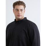 LC Waikiki LCWAIKIKI Classic Siyah Büyük Beden Regular Fit Uzun Kollu Gabardin Erkek Gömlek