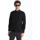 LC Waikiki Lcwaıkıkı Classic Slim Fit Uzun Kollu Oxford Erkek Gömlek - Siyah