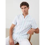 LC Waikiki Lcwaıkıkı Classic Turkuaz Regular Fit Armürlü Cepli Erkek Gömlek - XL