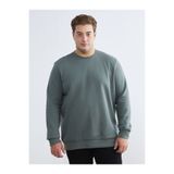 LC Waikiki LCWAIKIKI Classic Yeşil Büyük Beden Bisiklet Yaka Erkek Sweatshirt