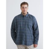LC Waikiki LCWAIKIKI Classic Yeşil Büyük Beden Regular Fit Uzun Kollu Ekose Gabardin Erkek Gömlek