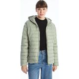 LC Waikiki Lcwaıkıkı Classic Yeşil Kapüşonlu Kadın Şişme Mont T T - Haki - 42