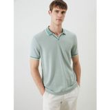 LC Waikiki LCWAIKIKI Classic Yeşil Polo Yaka Desenli Erkek Tişört