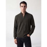 LC Waikiki LCWAIKIKI Classic Yeşil Regular Fit Dik Yaka Erkek Triko Hırka