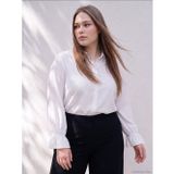 LC Waikiki LCWAIKIKI Curve Beyaz Büyük Beden Poplin Kadın Gömlek