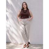 LC Waikiki LCWAIKIKI Curve Gri Büyük Beden Straight Fit Kadın Jean Pantolon
