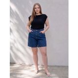 LC Waikiki LCWAIKIKI Curve Lacivert Büyük Beden Kadın Jean Şort