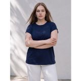 LC Waikiki LCWAIKIKI Curve Lacivert Büyük Beden Oversize Bluz