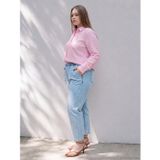 LC Waikiki LCWAIKIKI Curve Mavi Büyük Beden Beli Lastikli Kadın Jean Pantolon