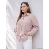 LC Waikiki LCWAIKIKI Curve Pembe Büyük Beden Keten Karışımlı Kadın Gömlek
