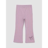 LC Waikiki Lila Baskılı Ispanyol Paça Kız Çocuk Tayt Pantolon - 6 - 7 Yaş