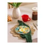 LC Waikiki Limon Baskılı Porselen Pasta Tabağı 21 cm, Karışık Baskılı