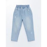 LC Waikiki Mavi Beli Lastikli Basic Kız Bebek Jean Pantolon