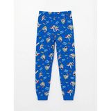 LC Waikiki Mavi Bisiklet Yaka Baskılı Erkek Çocuk Pijama Takım - 11 - 12 Yaş