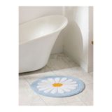 LC Waikiki Mavi Çiçek Figürlü Banyo Paspası 60x60 cm