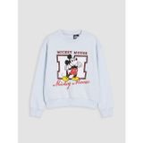 Lc Waıkıkı Mavi Mickey Mouse Baskılı Kız Çocuk Sweatshirt