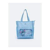 LC Waikiki Mavi Stitch Baskılı Kız Çocuk Omuz Çantası