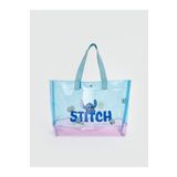 LC Waikiki Mavi Stitch Baskılı Kız Çocuk Plaj Çantası