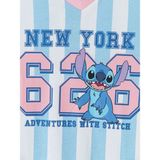 LC Waikiki Mavi V Yaka Stitch Baskılı Kız Çocuk Tişört - 10 - 11 Yaş