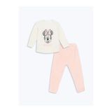 LC Waikiki Minnie Mouse Baskılı Kız Bebek Tişört ve Eşofman Alt 2'li Takım