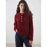 LC Waikiki Modest Bordo Bisiklet Yaka Kadın Triko Kazak - M - L