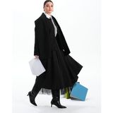 LC Waikiki Modest Siyah Beli Lastikli Poplin Kloş Etek - 40