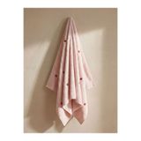 LC Waikiki NEVAVM Farkıyla LCW HOME Pembe Çilek Nakışlı Banyo Havlusu 70x140 cm - S6HQ27Z8-ZWU