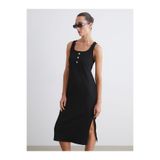 LC Waikiki NEVAVM Farkıyla U Yaka Fitilli Bodycon Elbise