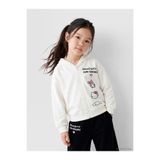 LC Waikiki Özmarka Yeni Sezon Kapüşonlu Baskılı Kız Çocuk Sweatshirt