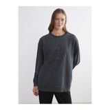 LC Waikiki Peak Yeni Sezon Bisiklet Yaka Taşlı Kadın Sweatshirt