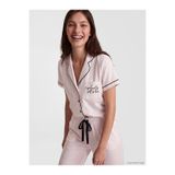 LC Waikiki Peak Yeni Sezon Gömlek Yaka Nakışlı Kadın Pijama Takım
