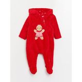 LC Waikiki Peluş Kız Bebek Tulum(0-12 Ay Patikli, 12 Ay+ Patiksiz) - Bright Red - 3 - 6 Ay