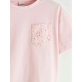 LC Waikiki Pembe Bisiklet Yaka Fisto Cepli Kız Çocuk Tişört - 12 - 13 Yaş