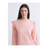 LC Waikiki Pembe Bisiklet Yaka Kadın Sweatshirt Tunik