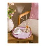 LC Waikiki Pembe Fiyonk Baskılı Metal Tepsi 24 cm