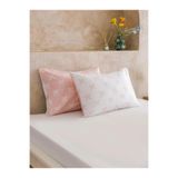 LC Waikiki Pembe Fiyonk Baskılı Yastık Kılıfı 2 Li 50X70 cm (S6)