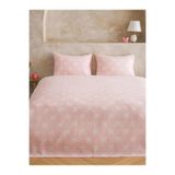 LC Waikiki Pembe Fiyonk Desenli Pamuklu Çift Kişilik Pike Seti (S6)