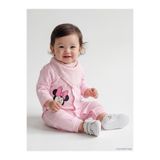 LC Waikiki Pembe Gömlek Yaka Minnie Mouse Baskılı Kız Bebek Tulum