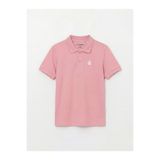 LC Waikiki Pembe Polo Yaka Nakışlı Erkek Çocuk Tişört