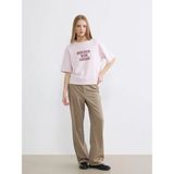 LC Waikiki Pembe Soft Touch Oversize Kadın Tişört - XL