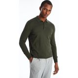 LC Waikiki Polo Yaka Uzun Kollu Erkek Triko Kazak (W4) - Haki - M