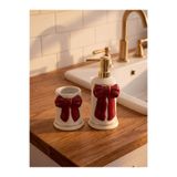 LC Waikiki RMZ GİYİM FARKIYLA Fiyonk Figürlü Seramik Banyo Seti 2'li