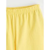 LC Waikiki Sarı Baskılı Kız Çocuk Şortlu Pijama Takımı