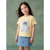 LC Waikiki Sarı Lilo ve Stitch Baskılı Kız Çocuk Tişört