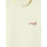 LC Waikiki Sarı Soft Touch Nakışlı Kadın Spor Tişört