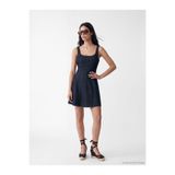 LC Waikiki Seray Yeni Sezon Kare Yaka Peplum Mini Jean Elbise